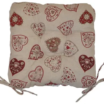 Podsedák Nábytek PEGAS Sedák UNI motiv červená srdce