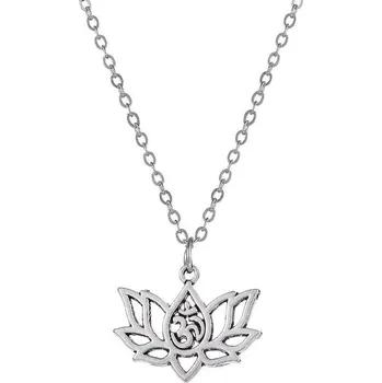Souprava šperků Přívěsek na krk - Om v lotosovém květu se řetízkem (Řetízek s přívěskem Om v lotosovém květu)