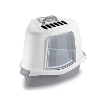 Pro kočku WC kočka CATHY rohové kryté šedá Zolux