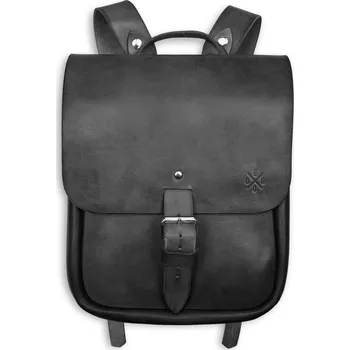 Městský batoh Eggo Douglas kožený batoh Černá