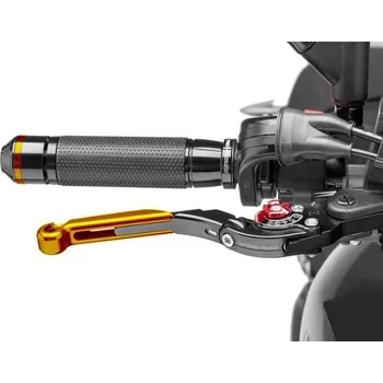 Motodíl Páčka brzdy bez adaptéru PUIG 19ONR rozšiřitelná skládací zlatá/červená