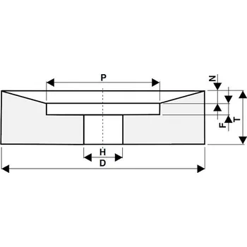 Brusný kotouč Tyrolit T428319 | Brusný kotouč s jednostranným zkoseným vyjmutím 250x40/4,4x76-125x10,6 mm, 99BA60K9V40 (Z60)