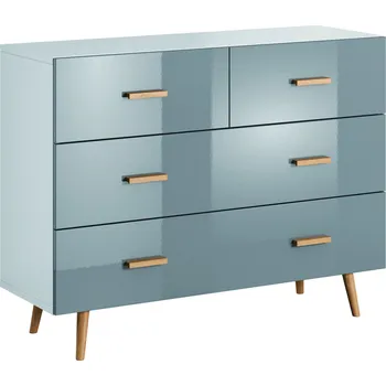 Komoda Nábytek PEGAS s.r.o. Komoda BRILLO K2S2S, Bílý mat + Šedý lak