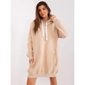 Dámská mikina Dámská mikina s kapucí AMA béžová