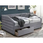 Nábytek PEGAS s.r.o. Postel NADIA 120x200 cm, Šedý Aksamit 142