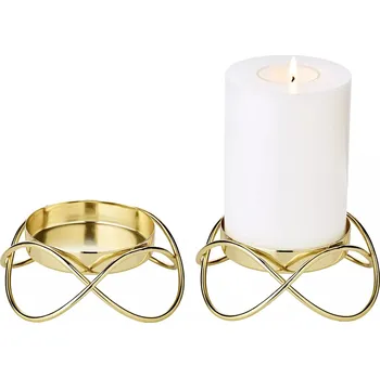 Svícen Svícen "Bastia" velký, zlatý, set 2ks - EDZARD