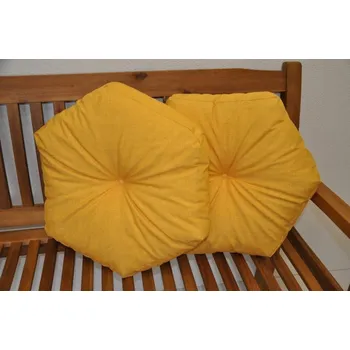 Podsedák Nábytek PEGAS Polštář hvězda žlutý set 2 kusy