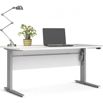 Psací stůl Nábytek PEGAS s.r.o. Psací stůl OFFICE 80400/318, Bílá/Silver grey
