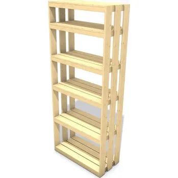 regál Dřevěný regál Herold (83,5x40x200 cm) (83,5x40x200 cm)