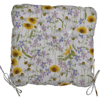 Podsedák Nábytek PEGAS Sedák UNI Maxi motiv luční kvítí na bílé