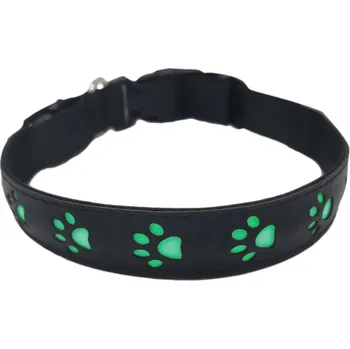 Obojek pro psa Nabíjecí svítící obojek TLAPKY Barva: Oranžová, Velikost: S