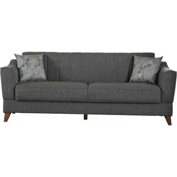 Pohovka Trojmístná rozkládací pohovka s úložným prostor Puerto - šedá