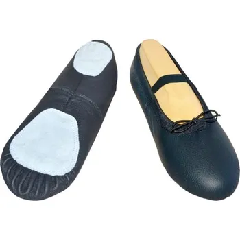 Pánské tenisky Baletní a taneční piškoty kůže Classic new - dělená podešev - černé - Velikost 34 TPK1210