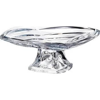 Talíř Bohemia Crystal Talíř na noze Facet 320mm