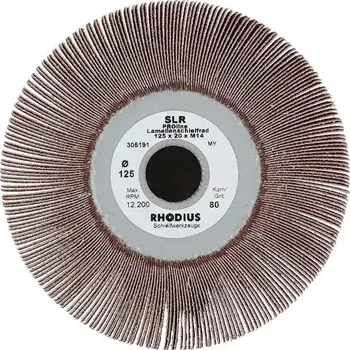 Brusný kotouč Rhodius 305191 | Lamelové brusné kolo 125 x 20,0 x M14, Z80, pre uhlové brúsky SLR