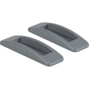 Nábytkové kování Samolepící úchytky plastové šedé pár (NDR2)