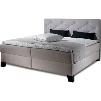 Postel Postel ND Diva Boxspring 160x200cm světlešedá