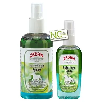 Kosmetika pro koně Zedan Spray pro výživu kopyt Hufpflege Spray čtyři v jednom lahvička s rozprašovačem 275 ml