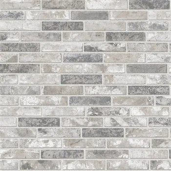 Tapeta Papírové tapety na zeď šedo-béžový obklad