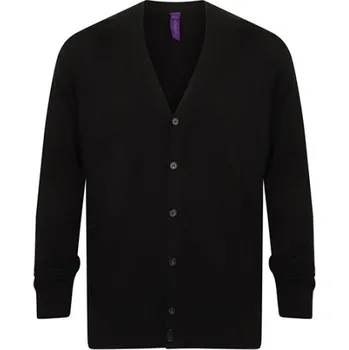 Pánský svetr Henbury Pánský lehký propínací svetr H722 Black M