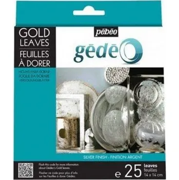 Modelovací hmota Gédéo kovové listy - stříbrné 25 ks, 14×14 cm