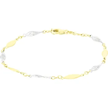 Náramek GEMMAX Elegantní náramek ze žluto-bílého zlata s pavučinkovým motivem délka 17+2 cm – zlatý šperk ryzosti 585/1000 v Dárkovém balení s Certifikátem GLBCN-19-01598