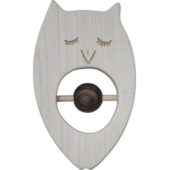 Výuková hračka Wooden Story Chrastítko - Sovička