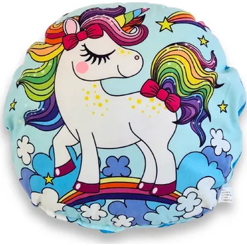 Dekorativní polštářek Jahu Unicorn kulatý 004 dekorační polštář