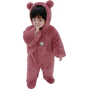 Kojenecké oblečení Plyšová kombinéza pro děti 6-9 měsíců