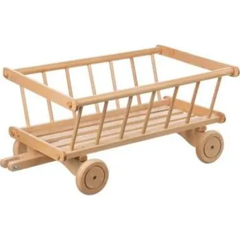 Dřevěná hračka Dřevěný trakař na hraní