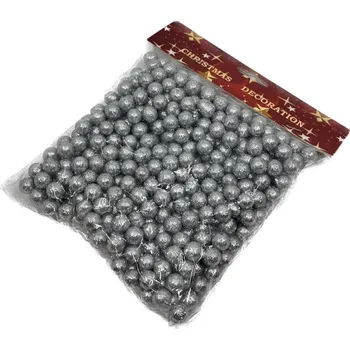 Vánoční dekorace Dekorační třpytivé polystyrenové kuličky s glitry zlaté ?1 cm 250ks/bal