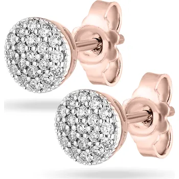 Náušnice Náušnice ze zlata s diamanty Mattia Materiál šperku: Růžové zlato