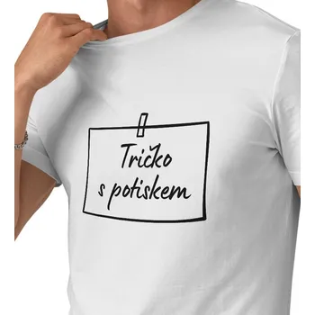 Pánské tričko Pánské triko bílé - Tričko s potiskem M