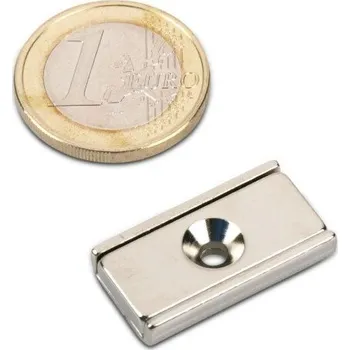 Dekorativní magnet SOLLAU Neodymový magnet hranol v pouzdře 20x14x05 s otvorem na šroub