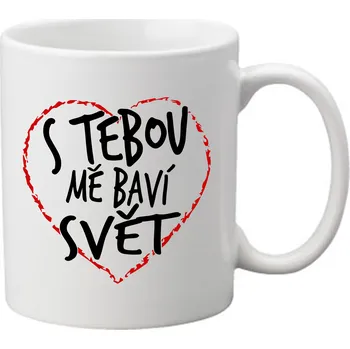 Sada nádobí Hrnek - S tebou mě baví svět