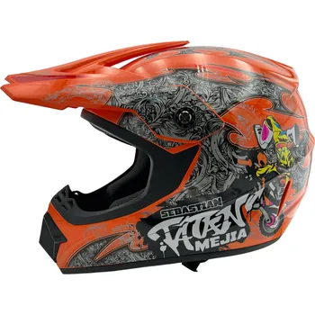 Helma na motorku Minib Mejia Dětská cross helma Oranžová M