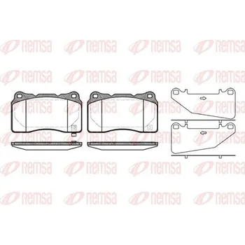 Brzdová destička Sada brzdových destiček, kotoučová brzda REMSA 0666.32