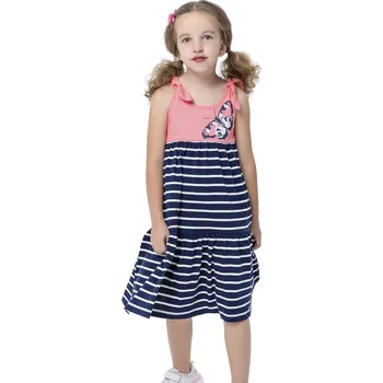 Dívčí šaty Dívčí šaty Butterfly - růžová/navy 140