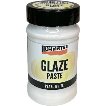 Speciální výtvarná barva Glazurová pasta PENTART 100ml - perleťová bílá