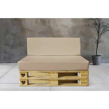 Podsedák Venkovní sedáky – klasická outdoor látka, odolné sedáky pro zahradní nábytek Barva potahu: BÉŽOVÁ, Velikost produktu: 120 x 80 x 15 & 120 x 40 x 15 (SET)