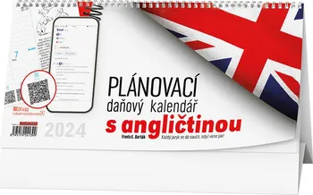 Kalendář Baloušek Tisk Stolní plánovací daňový kalendář s angličtinou 2024