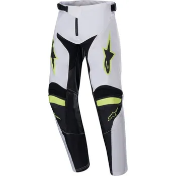 Moto oblečení Kalhoty RACER LUCENT, ALPINESTARS, dětské (bílá/černá/žlutá fluo) 2024 (Velikost: 26)