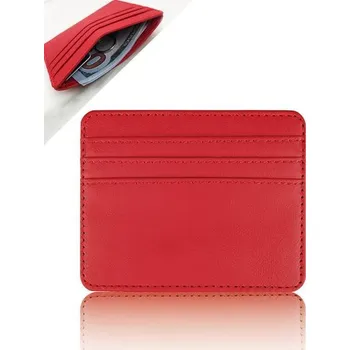 Jednoduchá malá unisex peněženka - Červené