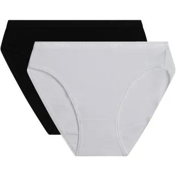 Kalhotky Dámské kalhotky DIM 4D97 COTTON BIO MINISLIP 2kusy černá + bílá M