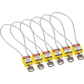 Zámek na kolo Compact Cable Padlock Yellow 40cm KD/6PK