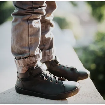 Chlapecká zimní obuv Dětské zimní zateplené barefoot boty BERGEN WINTER Black, CRAVE Velikost: 29