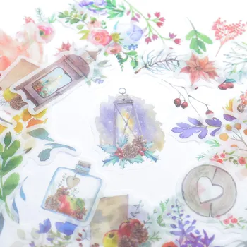 Náplň do diáře CuteArt Washi samolepky - Fall Lantern, 40 ks