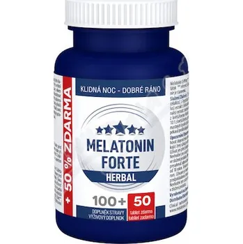 Přípravek na podporu paměti a spánku Melatonin Forte Herbal tbl.100+50 zdarma