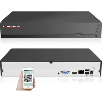 DVR/NVR/HVR záznamové zařízení NVR-6432 32CH rekordér až 8Mpx pro 32 IP kamer, CZ menu