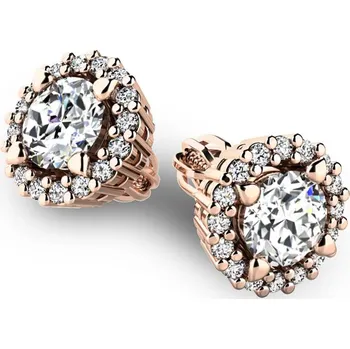 Náušnice Dámské náušnice růžové zlato 585/1000 zirkon 10926-CV-ZIR